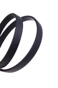 Italian Black Flat Rubber Cord 8 × 2 mm for Bracelets — Sold by the Meter